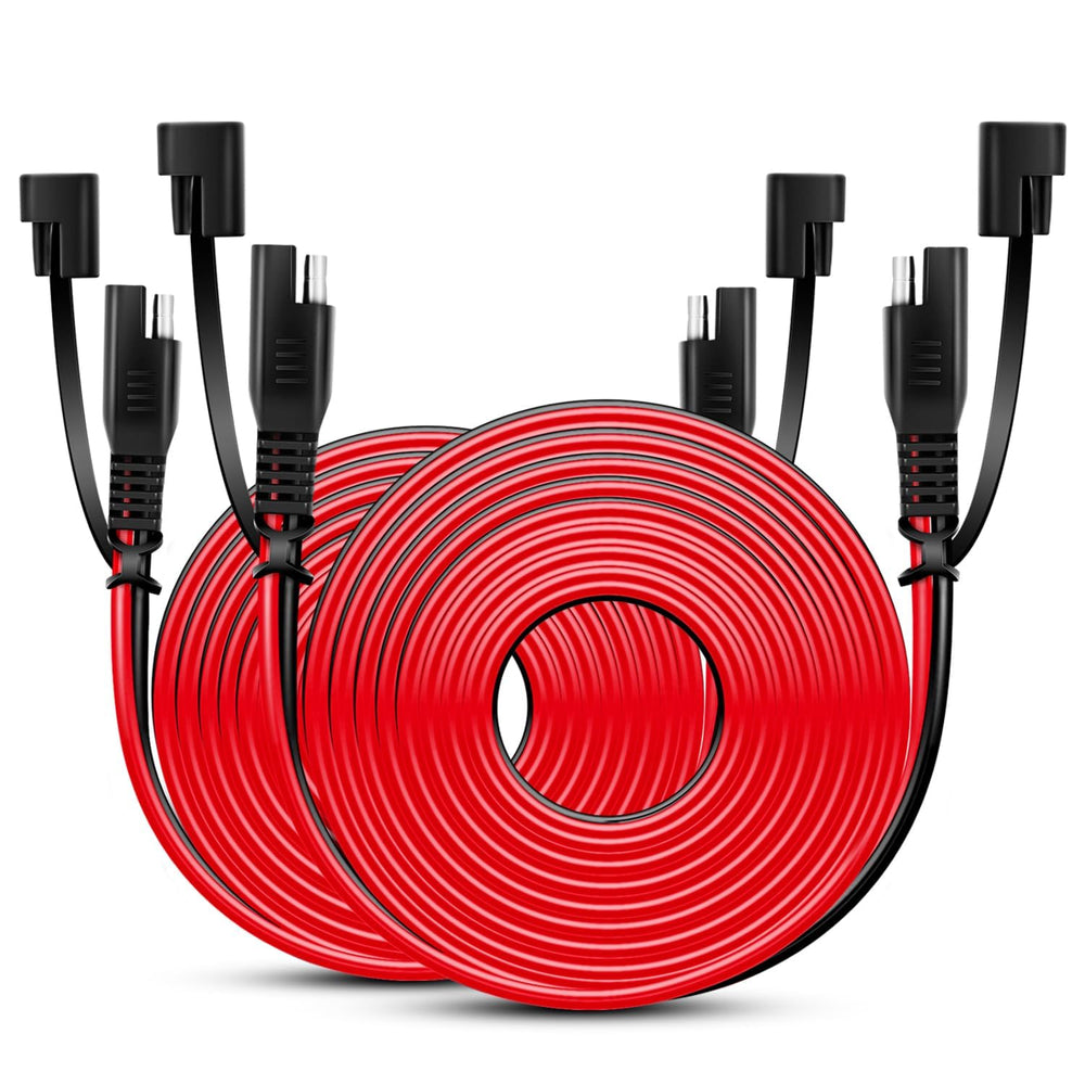 Nilight SAE extension 12ft front view highlights sturdy connectors for versatile DC charging