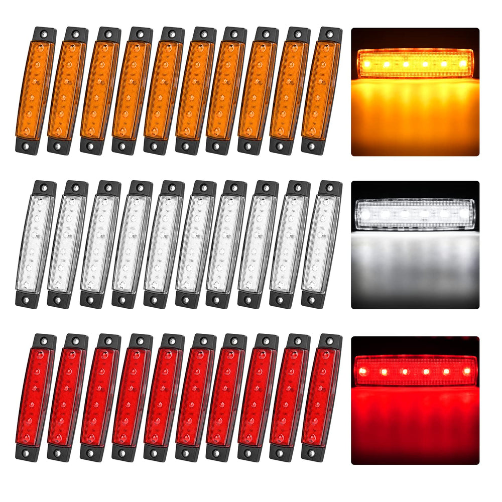 Nilight amber side marker light front view for high visibility on boats.