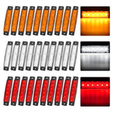 Nilight amber side marker light front view for high visibility on boats.