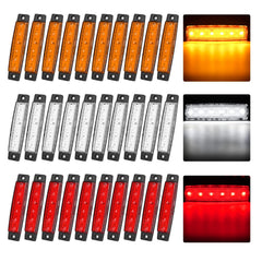 Nilight amber side marker light front view for high visibility on boats.