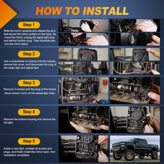 Nilight side mirror marker light easy installation for quick upgrade