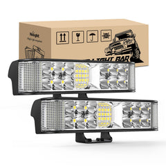 Nilight Side Shooter 6.5-inch pods, front view, deliver bright 6500K light for off-road clarity.