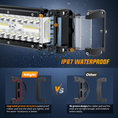 Nilight Side Shooter IP67 waterproof shell withstands rugged off-road use.