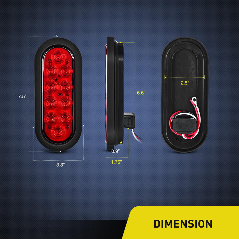 Nilight tail light side profile highlights compact flush-mount design for easy vehicle installation.
