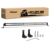 Nilight Slim LED light bar 21-inch front view improves night visibility for offroad driving