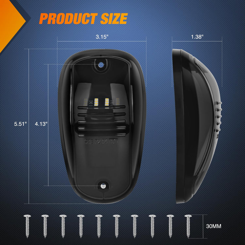 Nilight smoked lens marker light enhances visibility in any weather.
