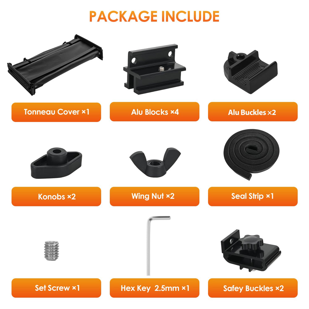 Nilight all-weather protection for Ram 1500 cargo with this tri-fold cover.