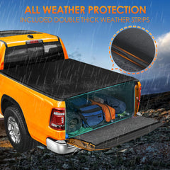 Nilight low-profile tri-fold tonneau on Ram 1500 for a sleek look.
