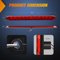 Nilight square LED trailer light closeup highlighting durable housing and clear lens.