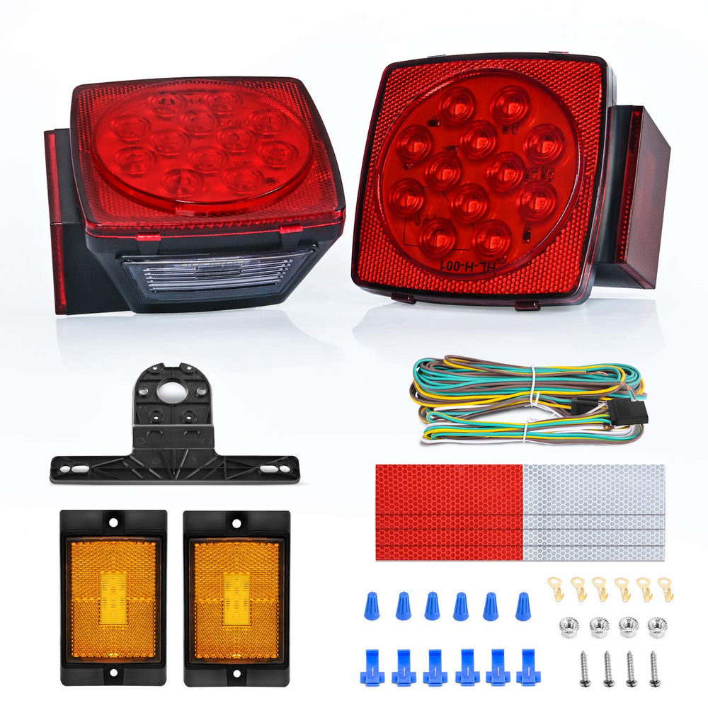 Nilight square LED trailer light left for high visibility during towing