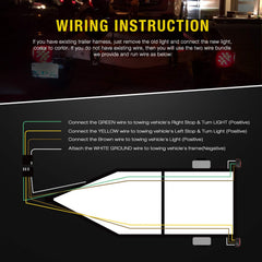 Nilight square LED trailer light is fully submersible for underwater-ready signaling.