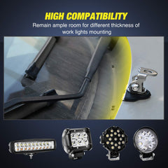Nilight stainless steel brackets resist rust in harsh weather.