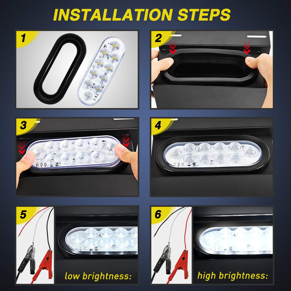 Nilight stop turn tail reverse light demonstrates clear signaling at night.