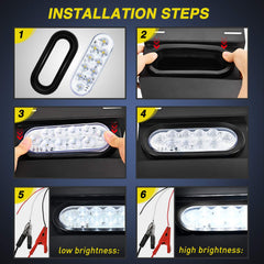 Nilight stop turn tail reverse light demonstrates clear signaling at night.