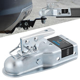 Nilight straight trailer coupler with latch ensures secure 1-7/8 in hitch ball.
