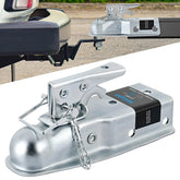 Nilight straight trailer coupler with safety latch ensures secure towing.