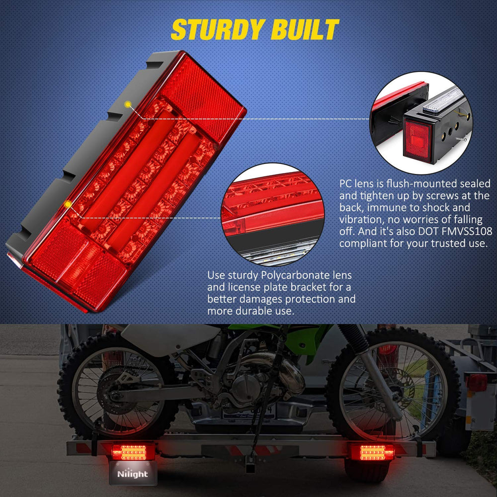 Nilight submersible trailer light IP68 withstands water exposure for boats and trailers