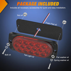 Nilight tail light LED close-up reveals tight lens seal and bright color
