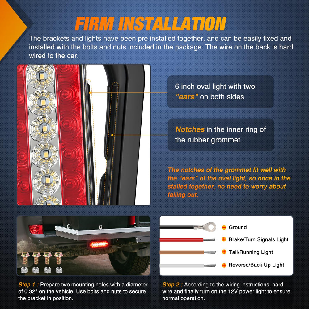Nilight IP67 weatherproof seal protects against rain and dust