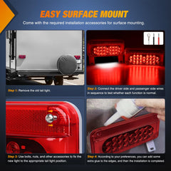 Nilight tail light PC lens and ABS shell withstand weather.