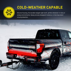 Nilight tailgate light bar offers five signaling functions for versatile signaling.