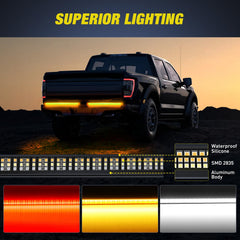 Nilight tailgate light bar featuring amber sequential turn signals