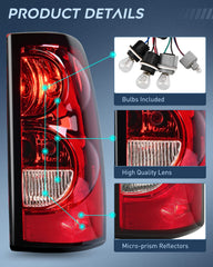 Nilight taillight with bulbs included for quick replacement.