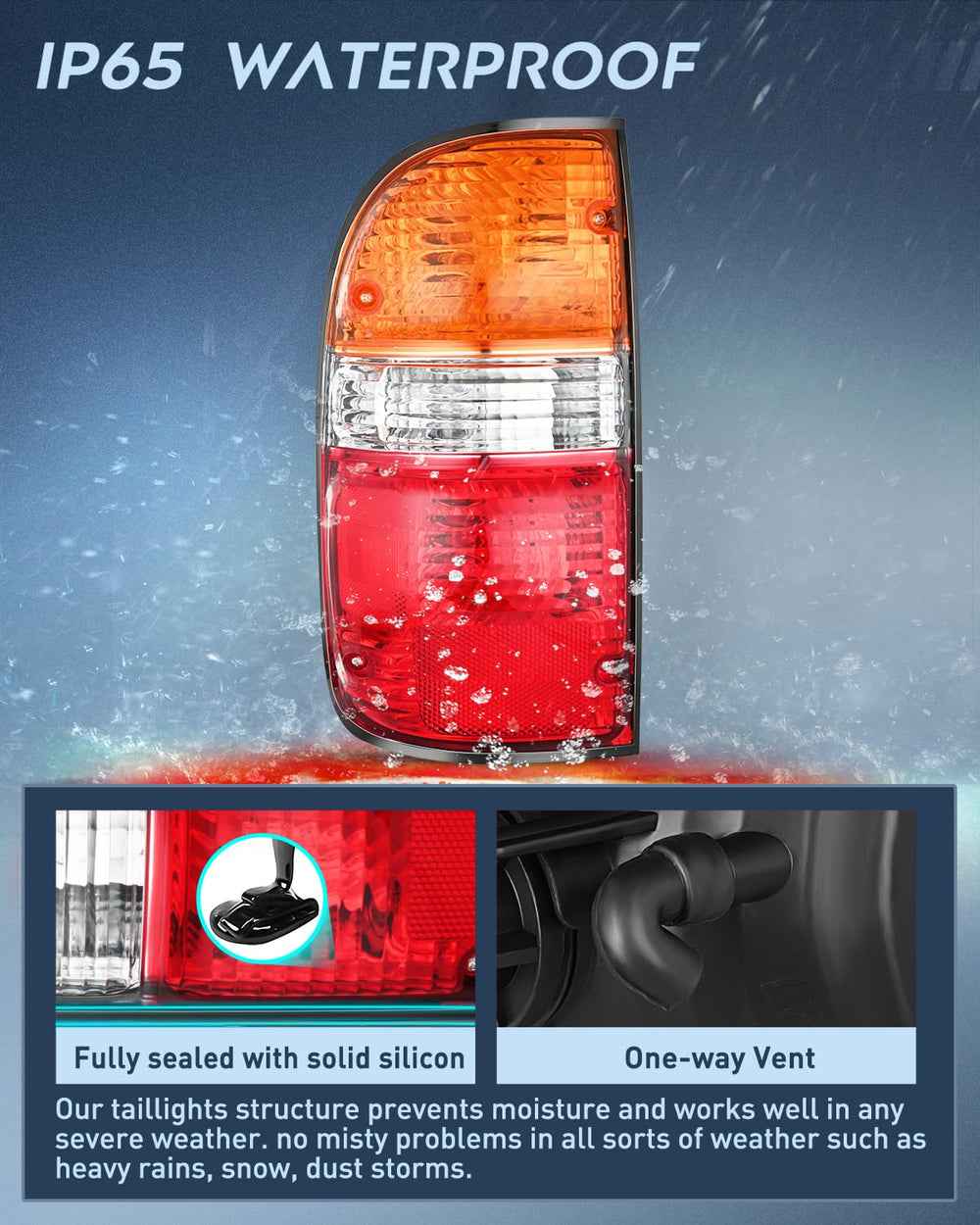 DOT and SAE compliant taillight supports safer night driving.