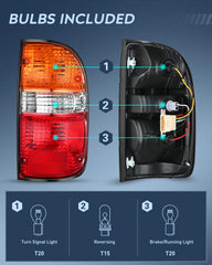 Nilight taillight assembly rear lamp closeup showing durable, weather-sealed design