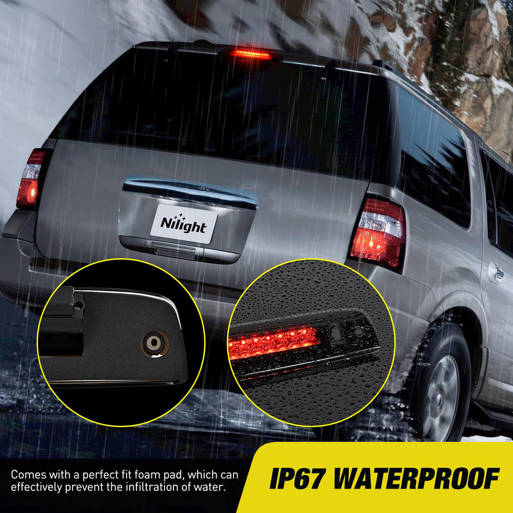 Nilight third brake light installed on Ford Expedition for OEM-like fit.