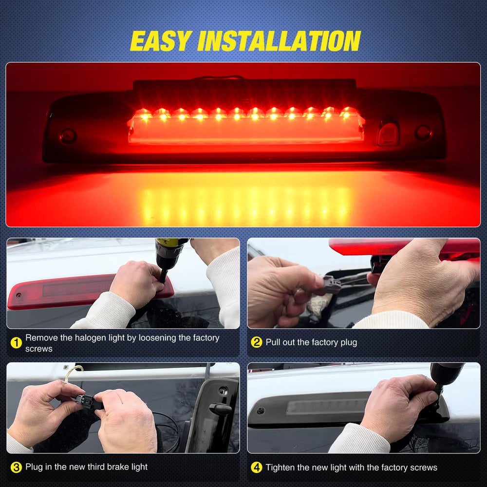 Nilight third brake light IP67 sealed back against water ingress.