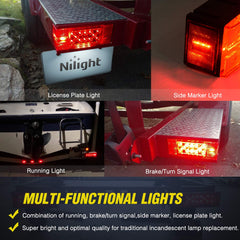 Nilight TL-20 stainless mounting hardware resists corrosion for longevity.