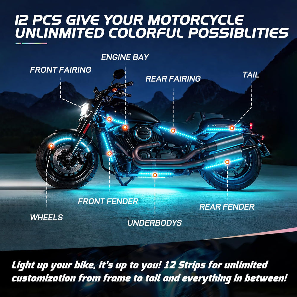 Nilight TL-35 adhesive-backed strips for easy on-bike installation