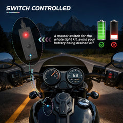 Nilight TL-35 flexible strips bend to fit motorcycle contours