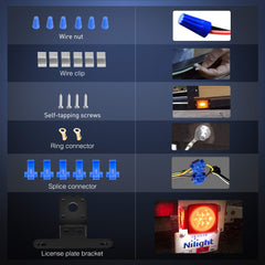 Nilight TL-41 dual lights cover stop, tail, turn, and marker signals
