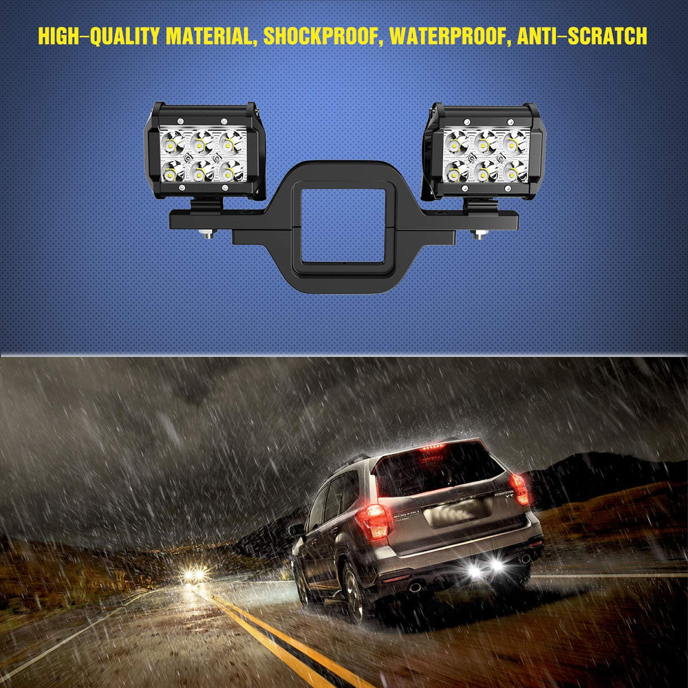 Nilight tow hitch bracket black finish enhances durability and rugged appearance.
