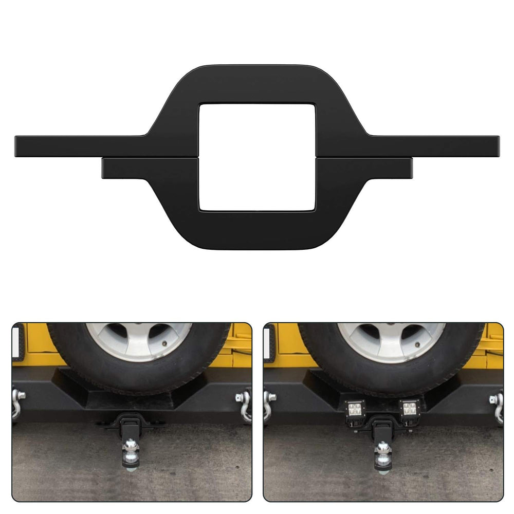 Nilight tow hitch bracket side view shows rugged billet aluminum build for off-road mounting.
