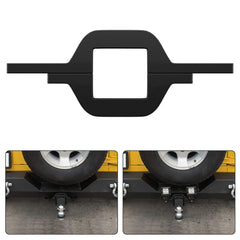 Nilight tow hitch bracket side view shows rugged billet aluminum build for off-road mounting.