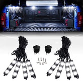 Nilight TR-08 rock light on cargo bed for better nighttime visibility