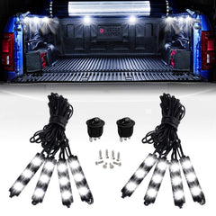 Nilight TR-08 rock light on cargo bed for better nighttime visibility