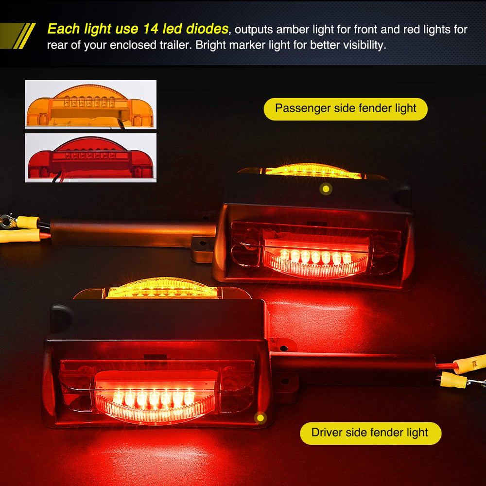 Nilight dual-face fender light design provides full front and rear visibility.