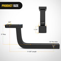 Nilight ball mount fits 1-1/4-inch receivers for versatile towing