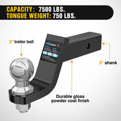 Nilight 2in shank design fits standard receivers securely.