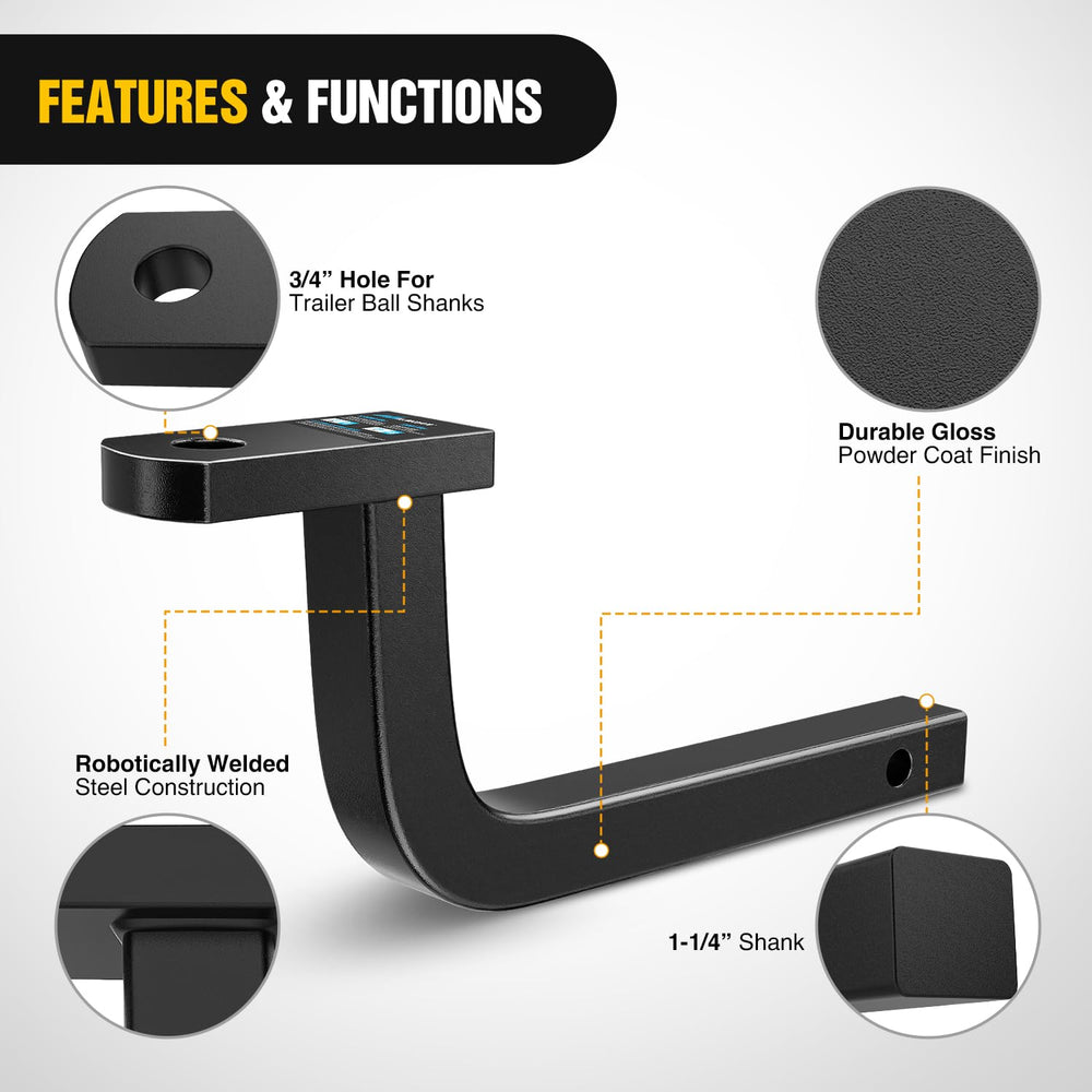 Nilight mount supports up to 3,500 pounds gross trailer weight