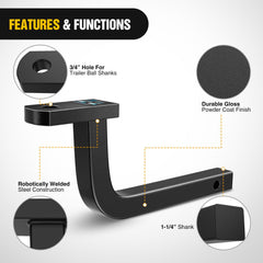 Nilight mount supports up to 3,500 pounds gross trailer weight