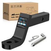 Nilight trailer hitch ball mount with 4-inch drop for level towing.
