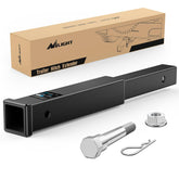Nilight trailer hitch extender extension shows extra reach for bumper clearance and safer towing.