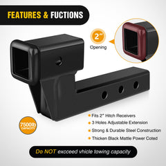 Nilight hitch tightener-ready design reduces wobble and noise