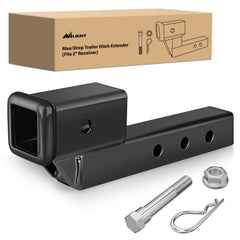 Nilight trailer hitch extension riser mounted in a 2-inch receiver for level towing.