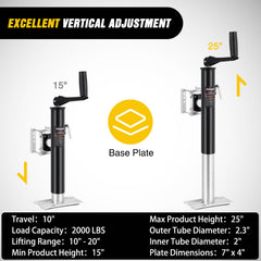 Nilight trailer jack base shows wide, stable support for secure parking